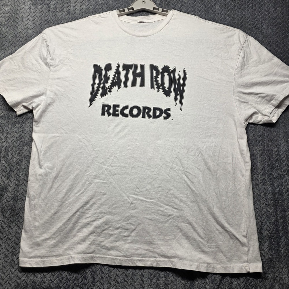 Death Row Records Crooks T Shirt White Graphic Men's XXL Hip Hop‎